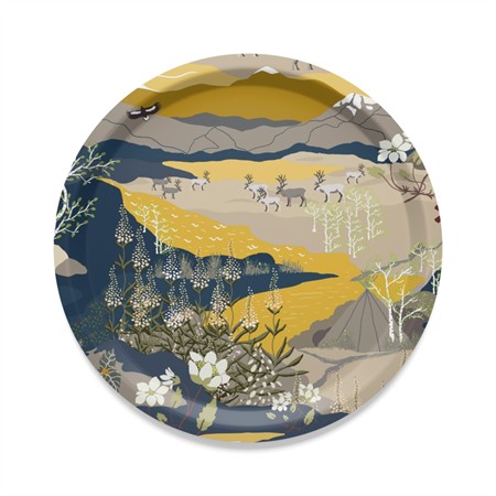 AT Bricka Fjällvandring Gul rund