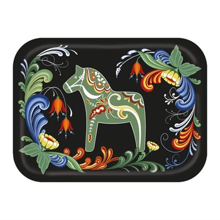 Dalom svart bricka 27x20cm