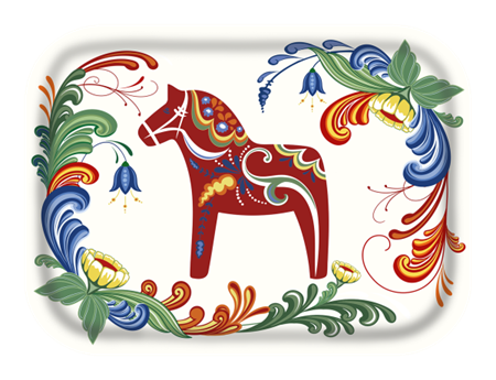 Dalom vit bricka 27x20cm